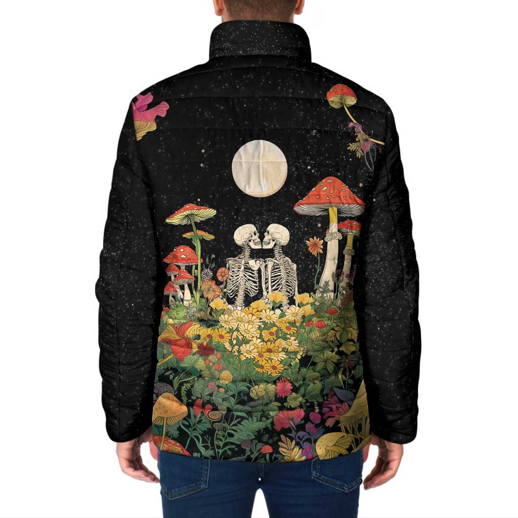 Skeleton Lovers Padded Jacket Hippie Gothic Aesthetic - Wonder Print Shop