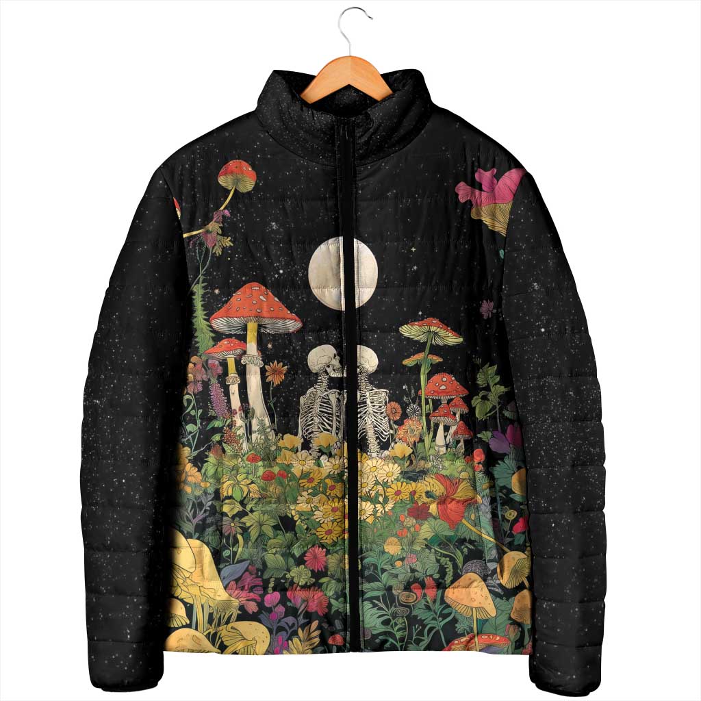 Skeleton Lovers Padded Jacket Hippie Gothic Aesthetic - Wonder Print Shop