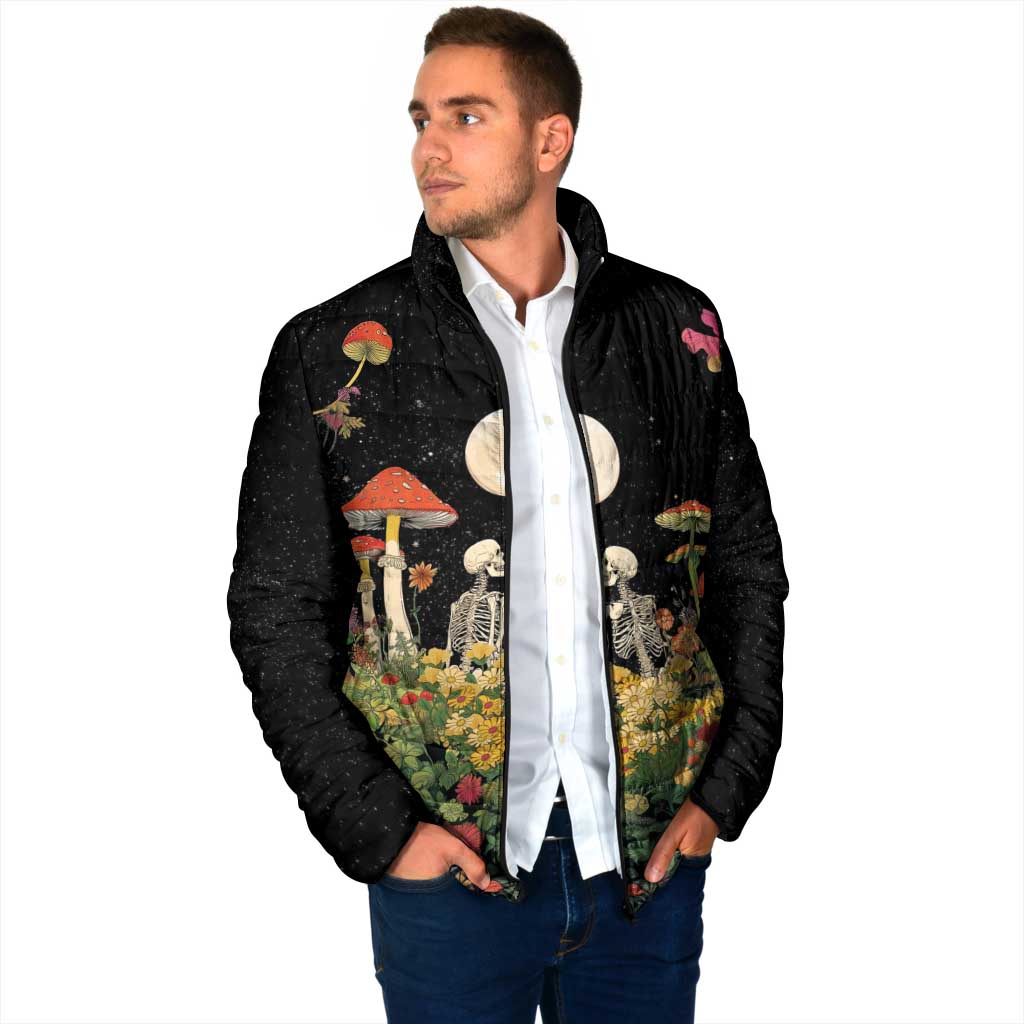 Skeleton Lovers Padded Jacket Hippie Gothic Aesthetic - Wonder Print Shop