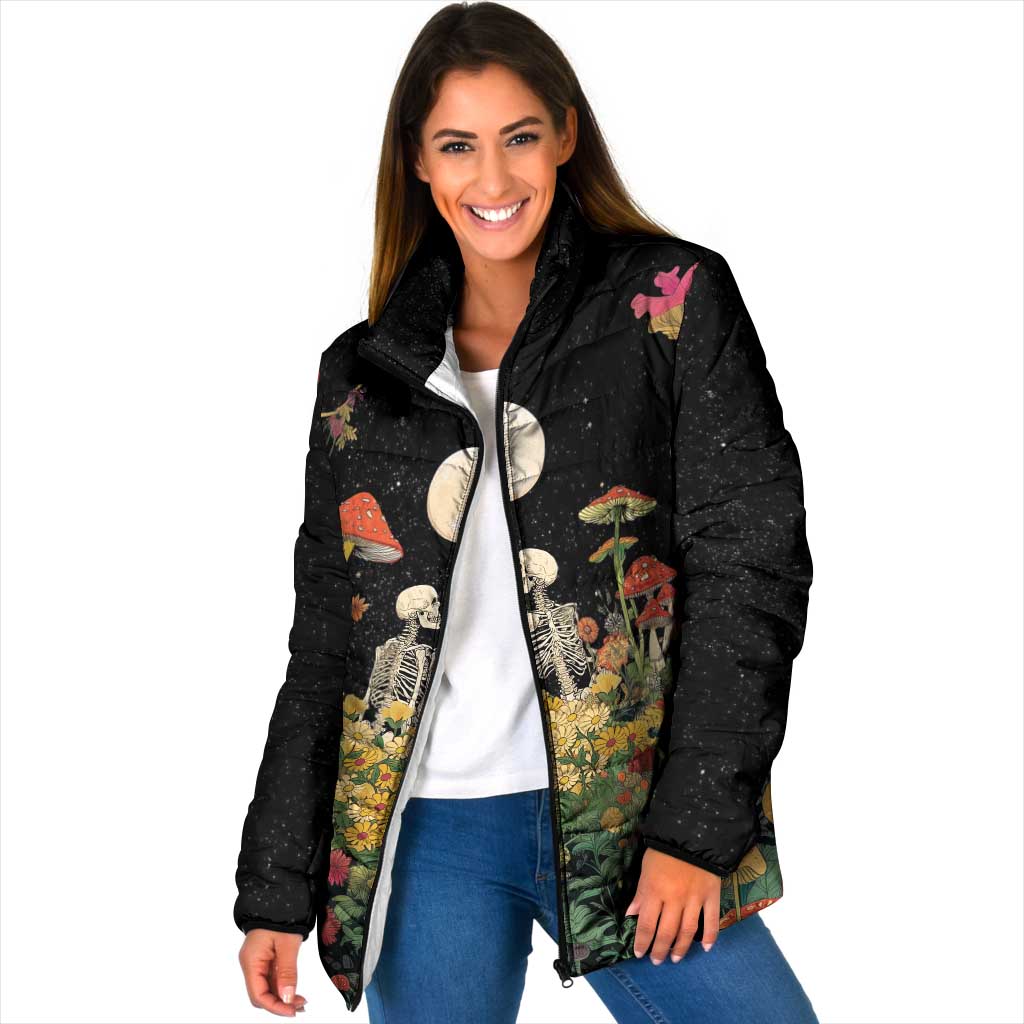 Skeleton Lovers Padded Jacket Hippie Gothic Aesthetic - Wonder Print Shop