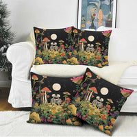 Skeleton Lovers Pillow Cover Hippie Gothic Aesthetic - Wonder Print Shop