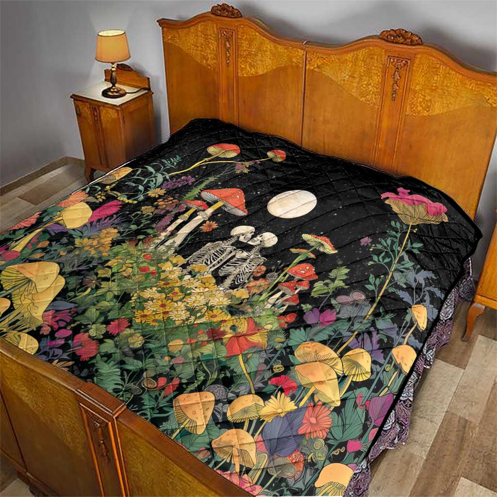 Skeleton Lovers Quilt Hippie Gothic Aesthetic - Wonder Print Shop