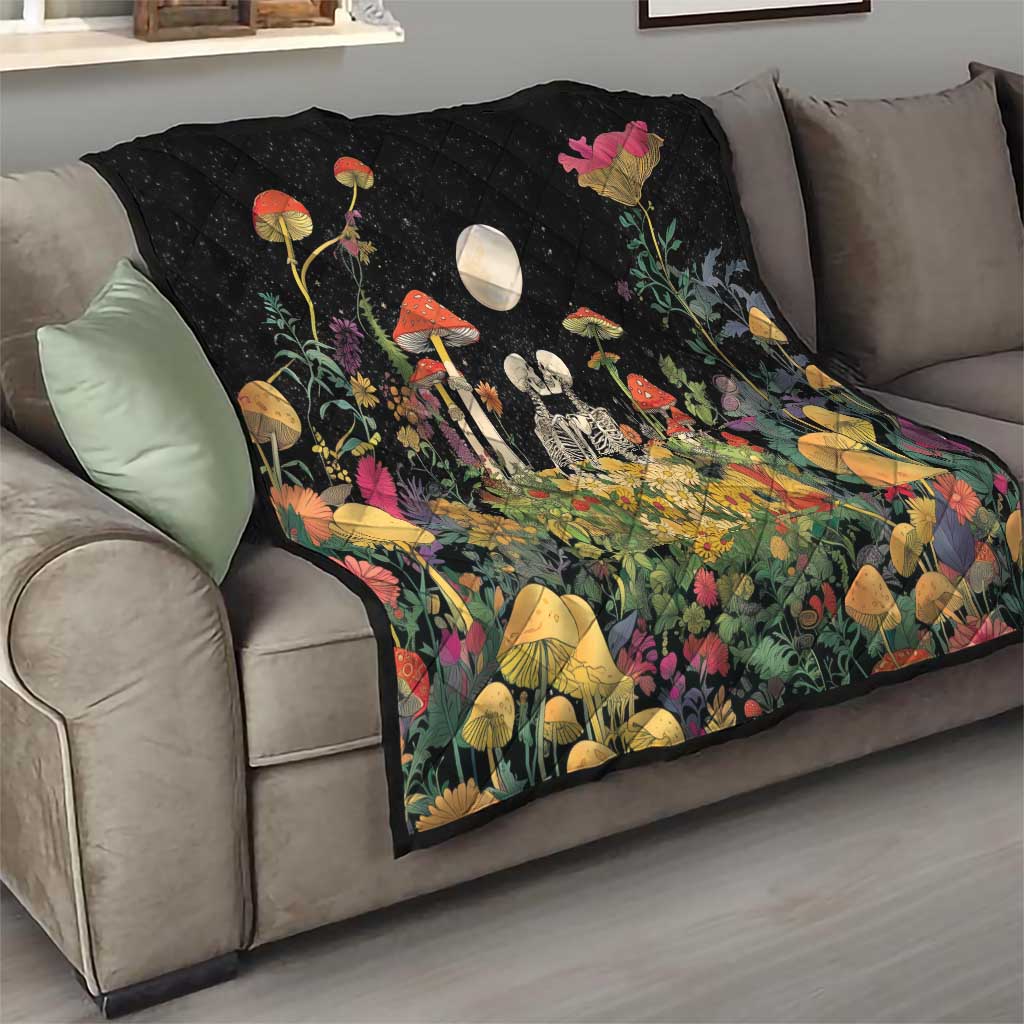 Skeleton Lovers Quilt Hippie Gothic Aesthetic - Wonder Print Shop