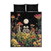 Skeleton Lovers Quilt Bed Set Hippie Gothic Aesthetic - Wonder Print Shop