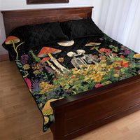Skeleton Lovers Quilt Bed Set Hippie Gothic Aesthetic - Wonder Print Shop