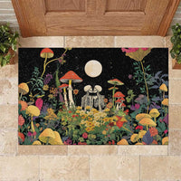 Skeleton Lovers Rubber Doormat Hippie Gothic Aesthetic - Wonder Print Shop