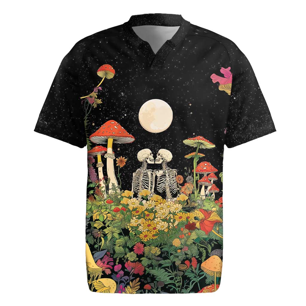Skeleton Lovers Rugby Jersey Hippie Gothic Aesthetic - Wonder Print Shop