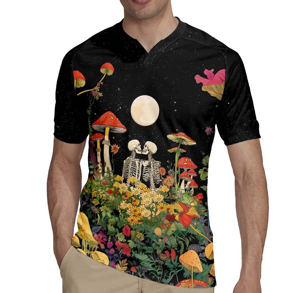 Skeleton Lovers Rugby Jersey Hippie Gothic Aesthetic - Wonder Print Shop