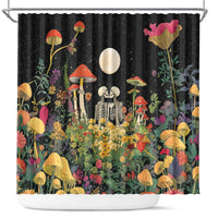 Skeleton Lovers Shower Curtain Hippie Gothic Aesthetic - Wonder Print Shop