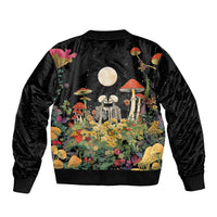 Skeleton Lovers Sleeve Zip Bomber Jacket Hippie Gothic Aesthetic - Wonder Print Shop