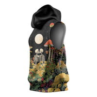 Skeleton Lovers Sleeveless Hoodie Hippie Gothic Aesthetic - Wonder Print Shop