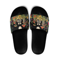 Skeleton Lovers Slide Sandals Hippie Gothic Aesthetic - Wonder Print Shop