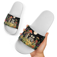 Skeleton Lovers Slide Sandals Hippie Gothic Aesthetic - Wonder Print Shop