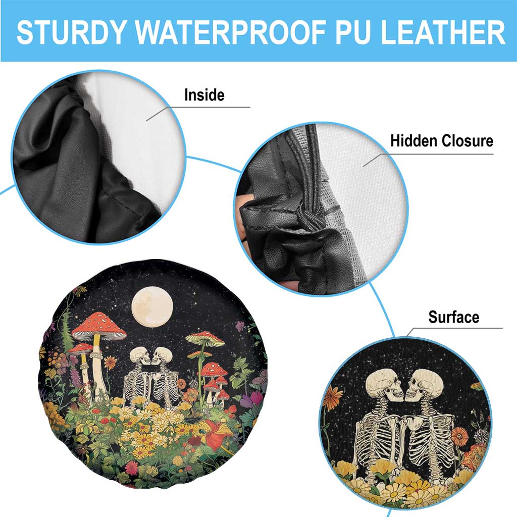 Skeleton Lovers Spare Tire Cover Hippie Gothic Aesthetic - Wonder Print Shop