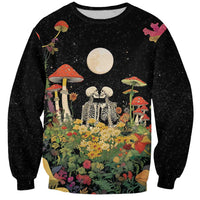 Skeleton Lovers Sweatshirt Hippie Gothic Aesthetic - Wonder Print Shop
