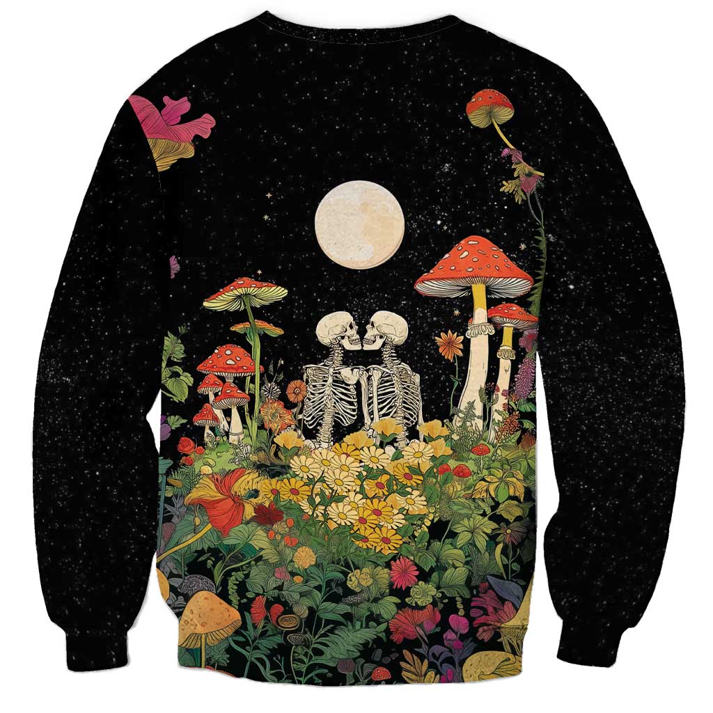 Skeleton Lovers Sweatshirt Hippie Gothic Aesthetic - Wonder Print Shop