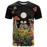 Skeleton Lovers T Shirt Hippie Gothic Aesthetic - Wonder Print Shop