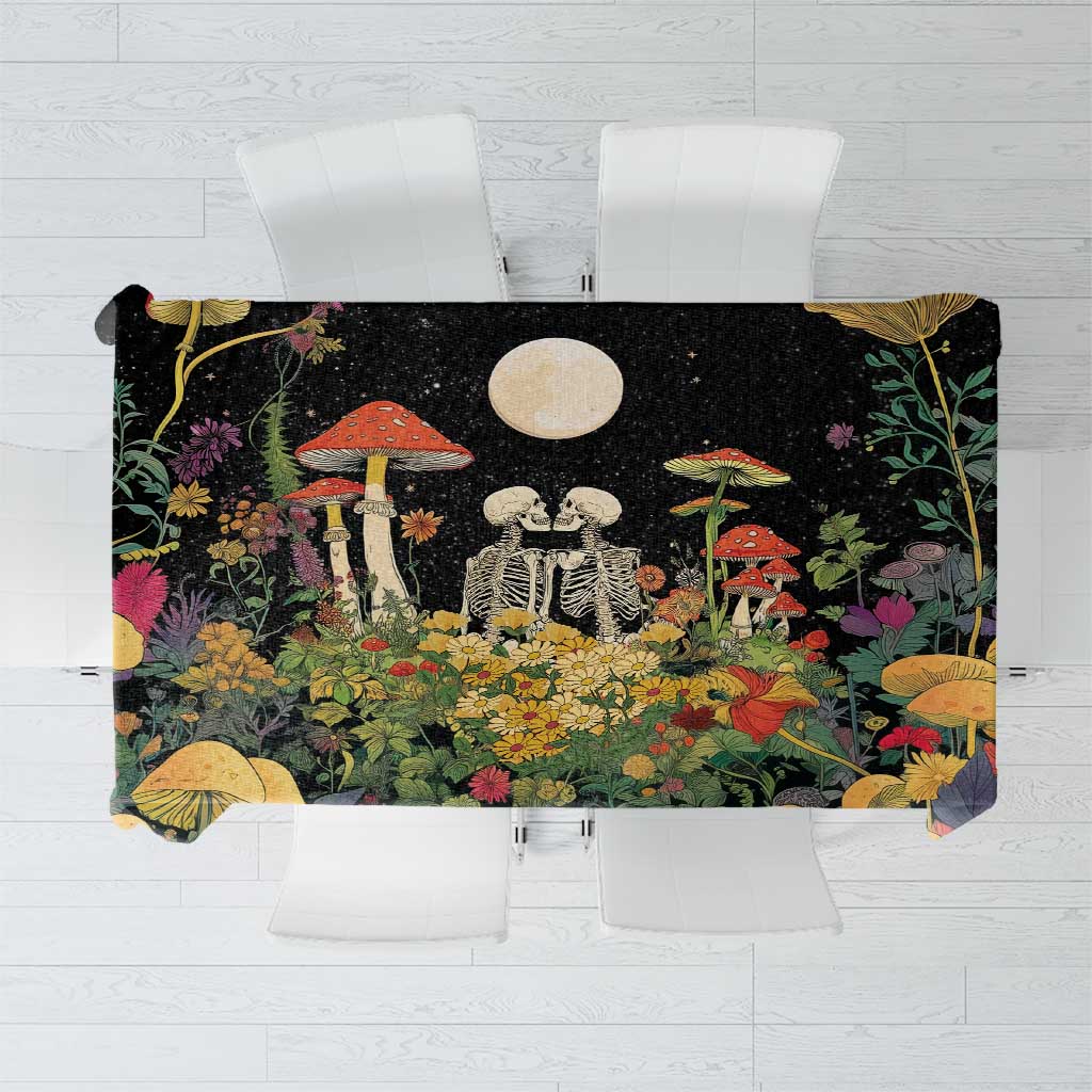 Skeleton Lovers Tablecloth Hippie Gothic Aesthetic - Wonder Print Shop