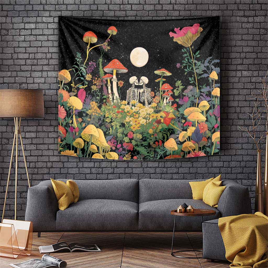 Skeleton Lovers Tapestry Hippie Gothic Aesthetic - Wonder Print Shop
