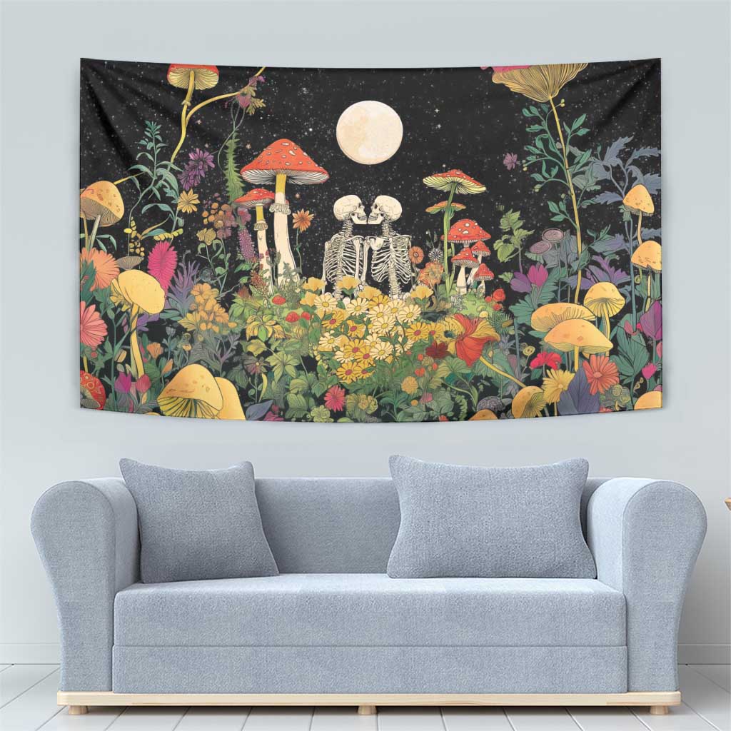Skeleton Lovers Tapestry Hippie Gothic Aesthetic - Wonder Print Shop
