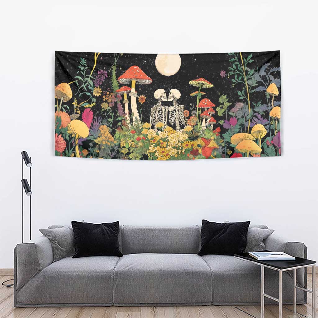 Skeleton Lovers Tapestry Hippie Gothic Aesthetic - Wonder Print Shop