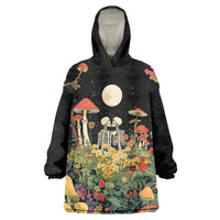Skeleton Lovers Wearable Blanket Hoodie Hippie Gothic Aesthetic - Wonder Print Shop