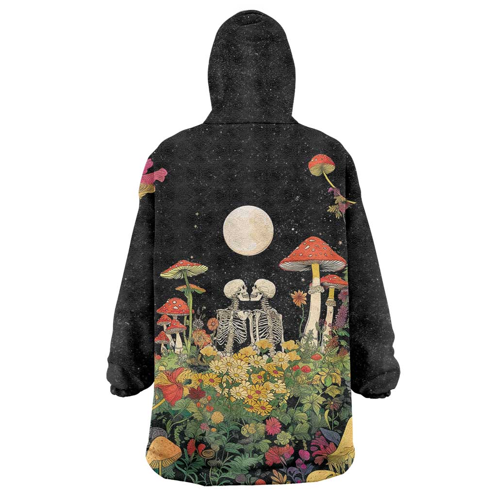 Skeleton Lovers Wearable Blanket Hoodie Hippie Gothic Aesthetic - Wonder Print Shop