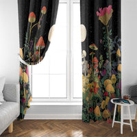 Skeleton Lovers Window Curtain Hippie Gothic Aesthetic - Wonder Print Shop