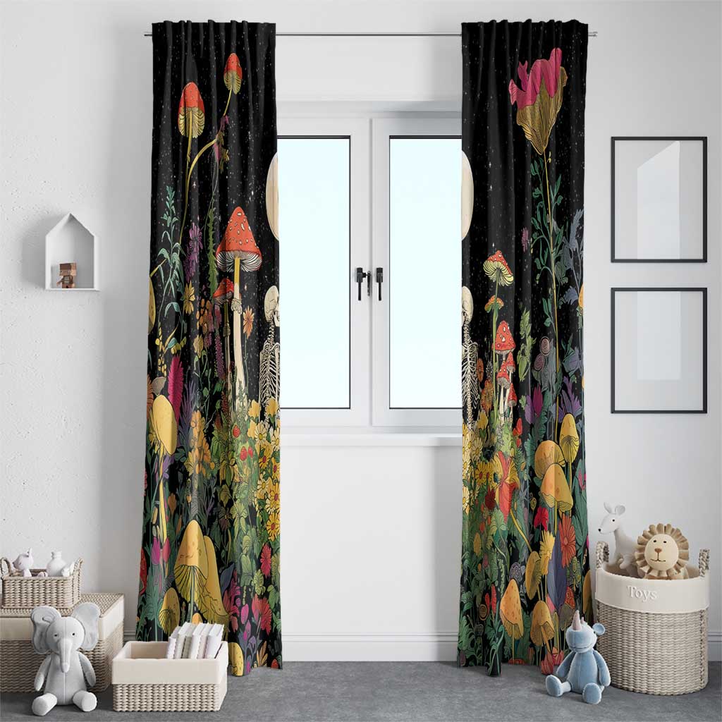 Skeleton Lovers Window Curtain Hippie Gothic Aesthetic - Wonder Print Shop