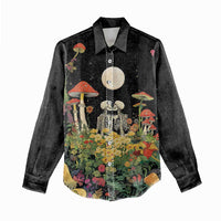 Skeleton Lovers Women Casual Shirt Hippie Gothic Aesthetic - Wonder Print Shop