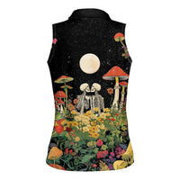 Skeleton Lovers Women Sleeveless Polo Shirt Hippie Gothic Aesthetic - Wonder Print Shop