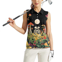Skeleton Lovers Women Sleeveless Polo Shirt Hippie Gothic Aesthetic - Wonder Print Shop