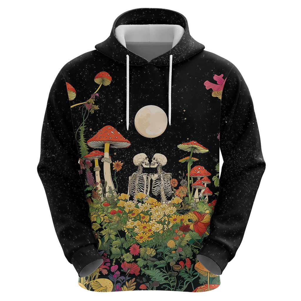 Skeleton Lovers Zip Hoodie Hippie Gothic Aesthetic - Wonder Print Shop