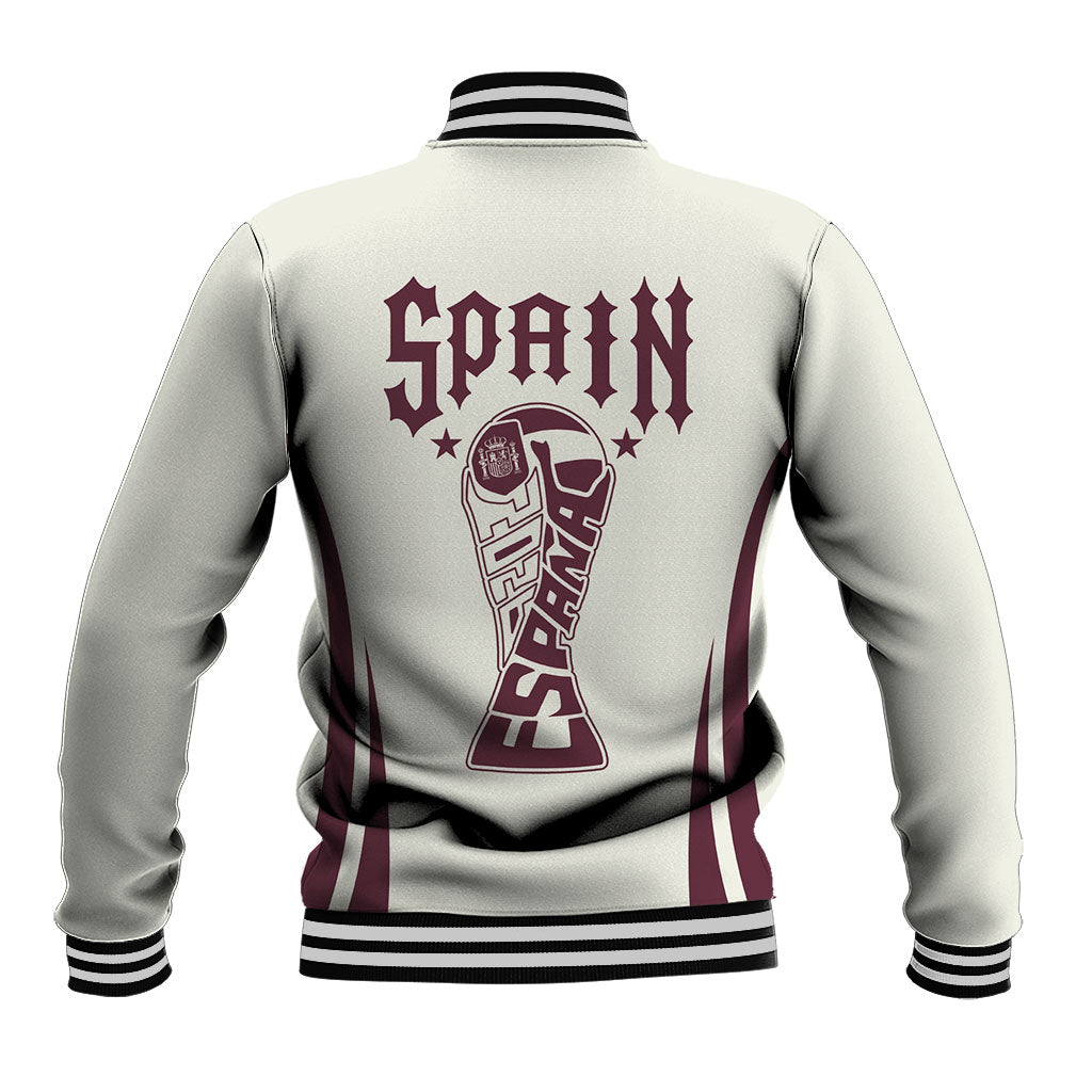 Custom World Football 2026 Spain Baseball Jacket Come On Spain Beige Version