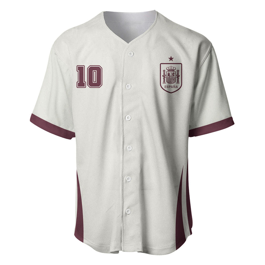 Custom World Football 2026 Spain Baseball Jersey Come On Spain Beige Version