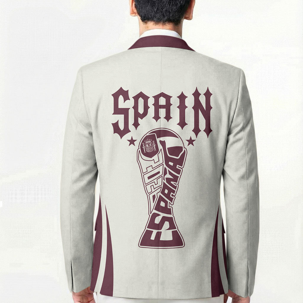 Custom World Football 2026 Spain Blazer Come On Spain Beige Version