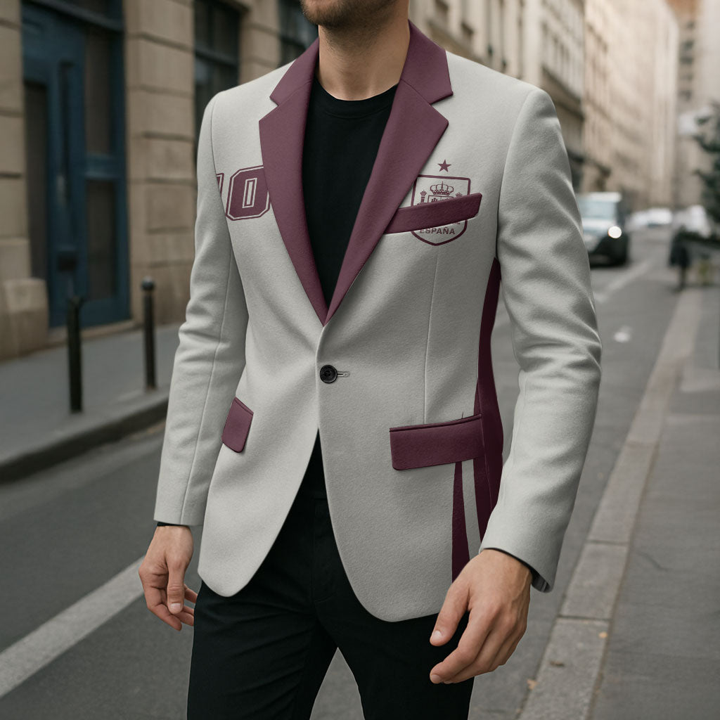 Custom World Football 2026 Spain Blazer Come On Spain Beige Version