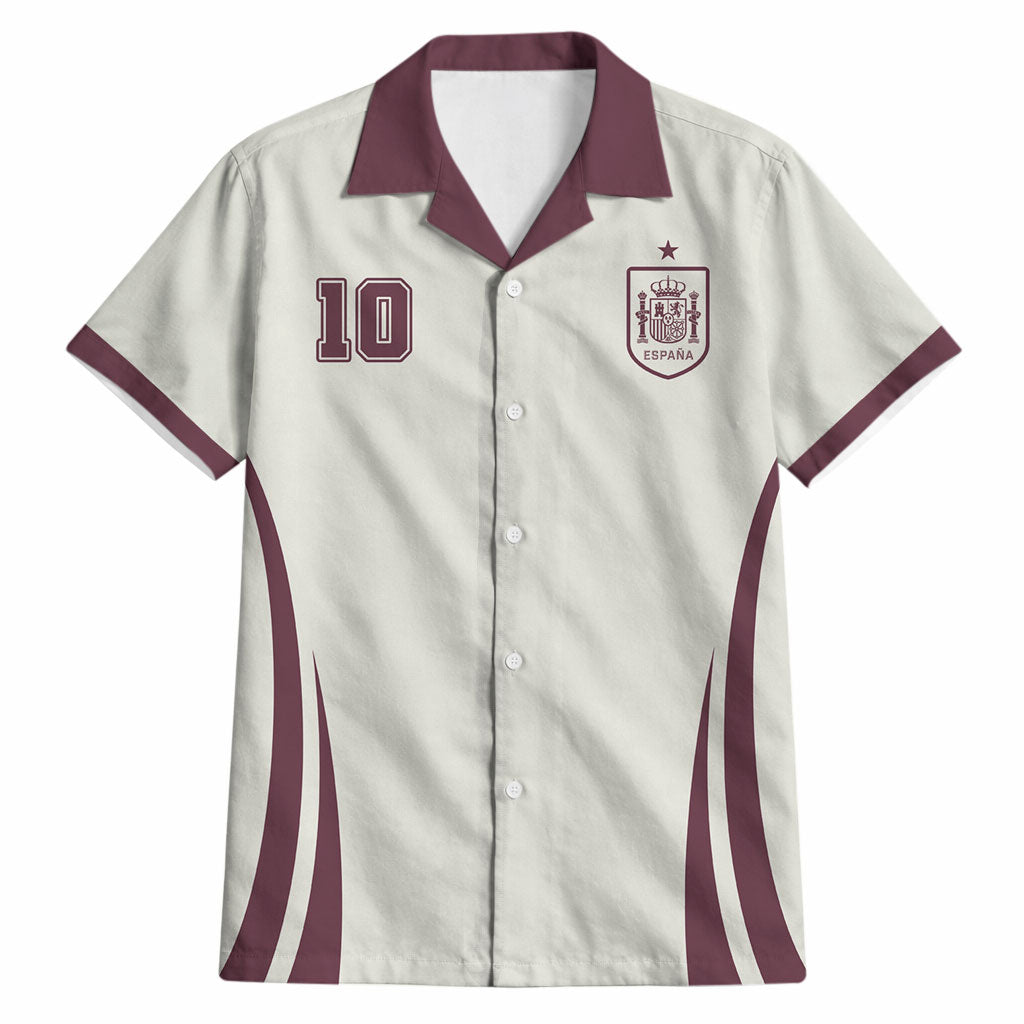 Custom World Football 2026 Spain Hawaiian Shirt Come On Spain Beige Version