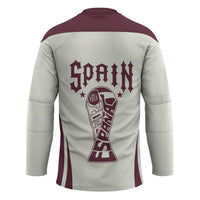 Custom World Football 2026 Spain Hockey Jersey Come On Spain Beige Version