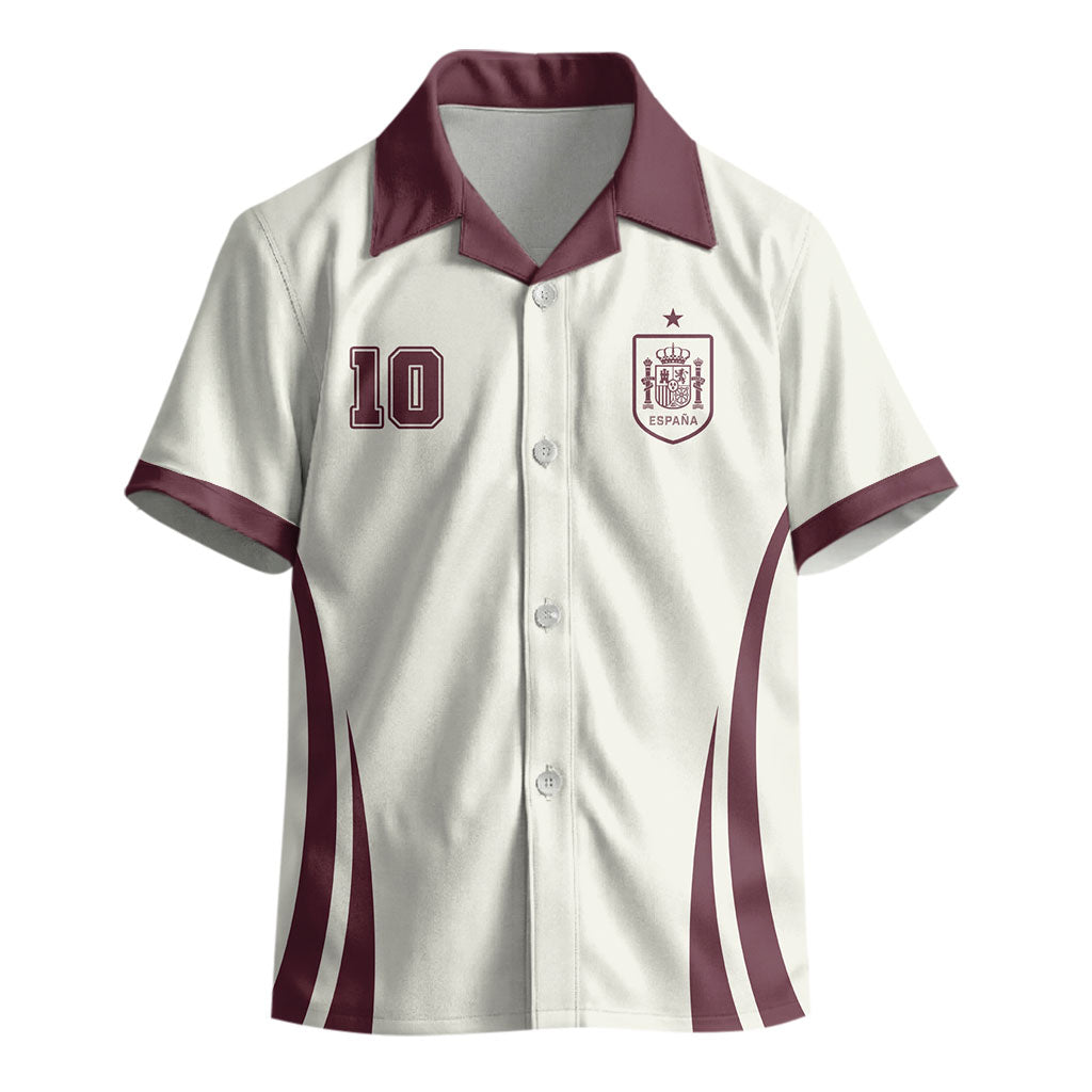 Custom World Football 2026 Spain Kid Hawaiian Shirt Come On Spain Beige Version