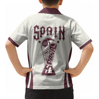 Custom World Football 2026 Spain Kid Hawaiian Shirt Come On Spain Beige Version