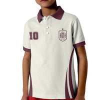 Custom World Football 2026 Spain Kid Polo Shirt Come On Spain Beige Version