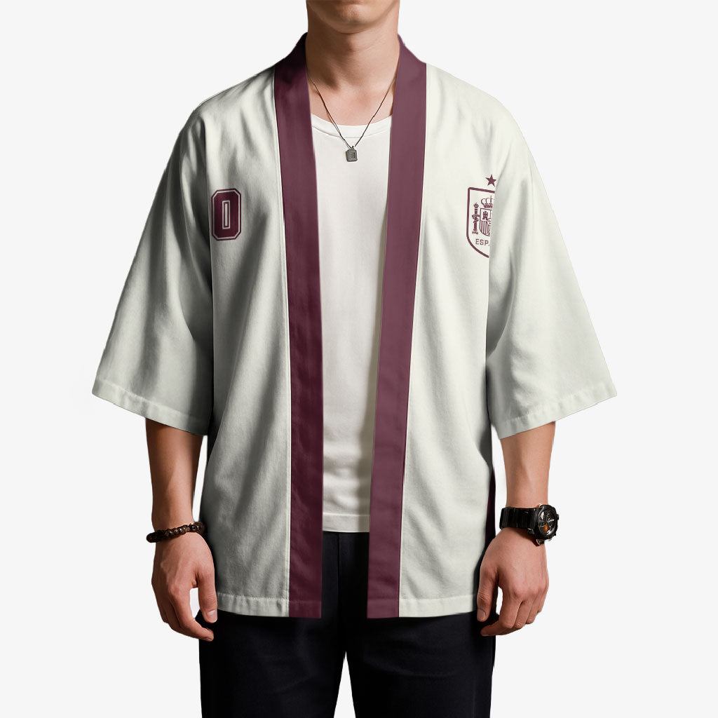 Custom World Football 2026 Spain Kimono Come On Spain Beige Version