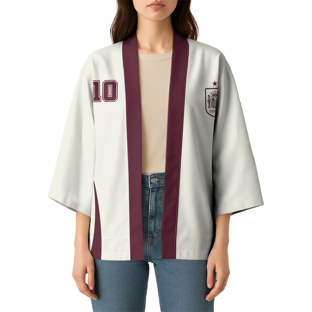 Custom World Football 2026 Spain Kimono Come On Spain Beige Version