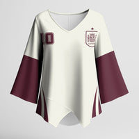 Custom World Football 2026 Spain Kimono Sleeve Blouse Come On Spain Beige Version