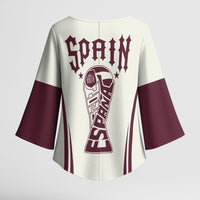 Custom World Football 2026 Spain Kimono Sleeve Blouse Come On Spain Beige Version