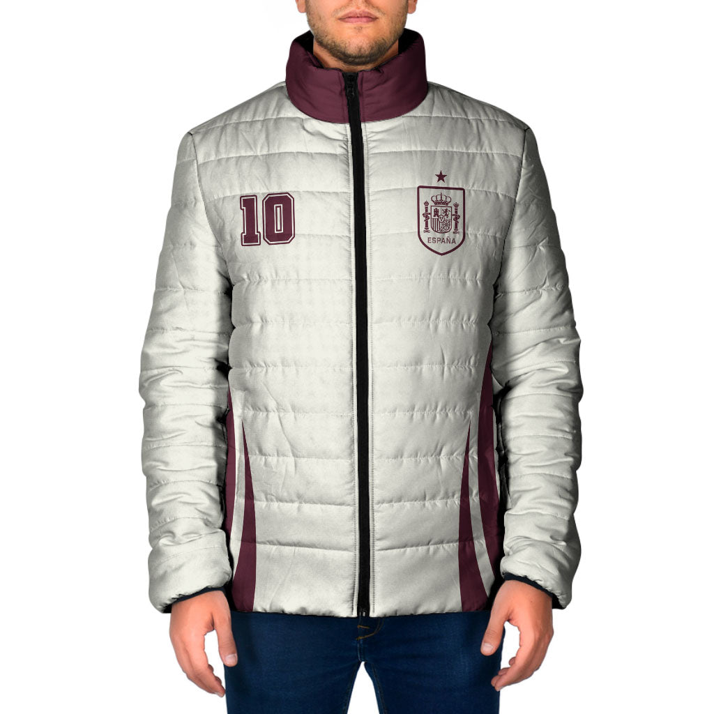 Custom World Football 2026 Spain Padded Jacket Come On Spain Beige Version