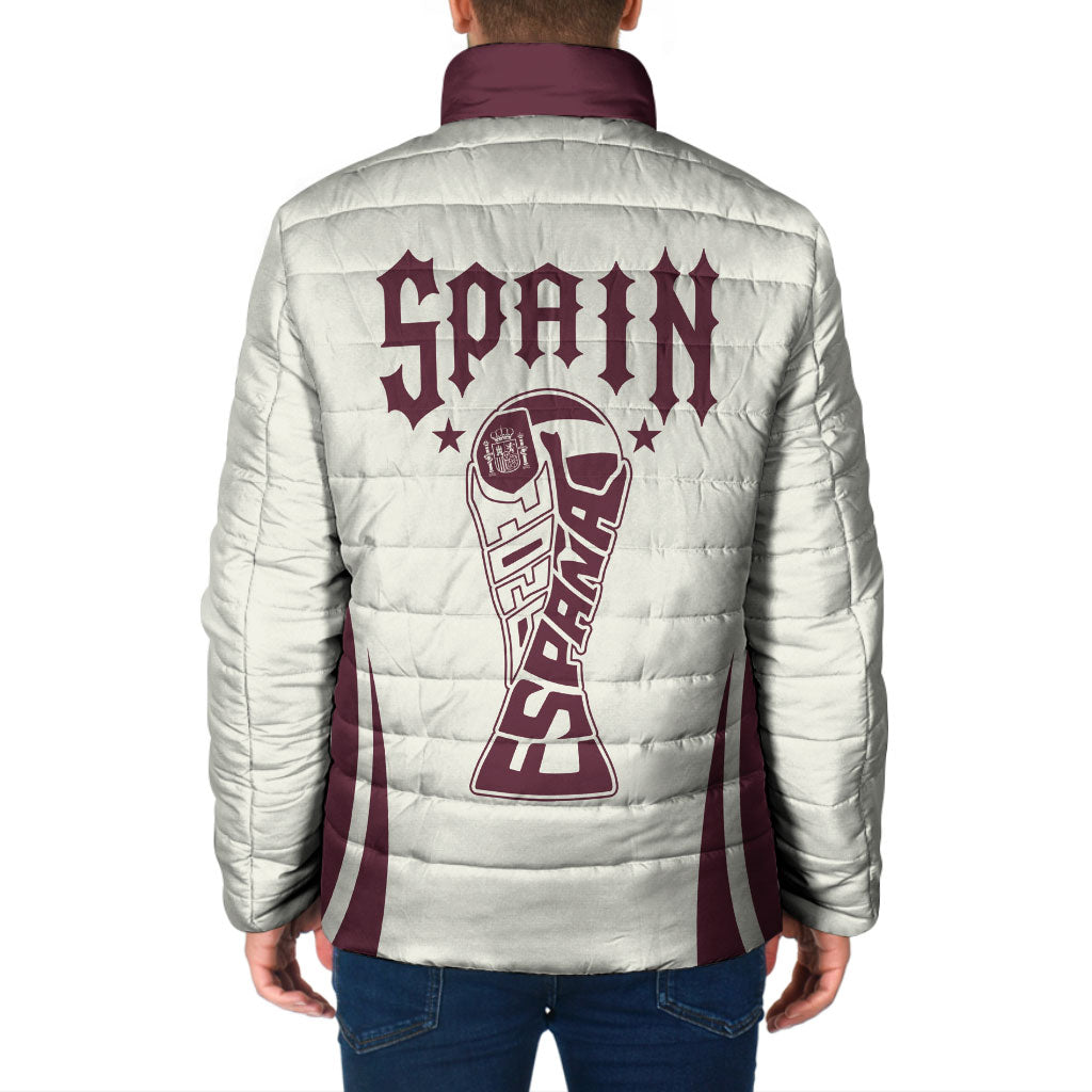 Custom World Football 2026 Spain Padded Jacket Come On Spain Beige Version
