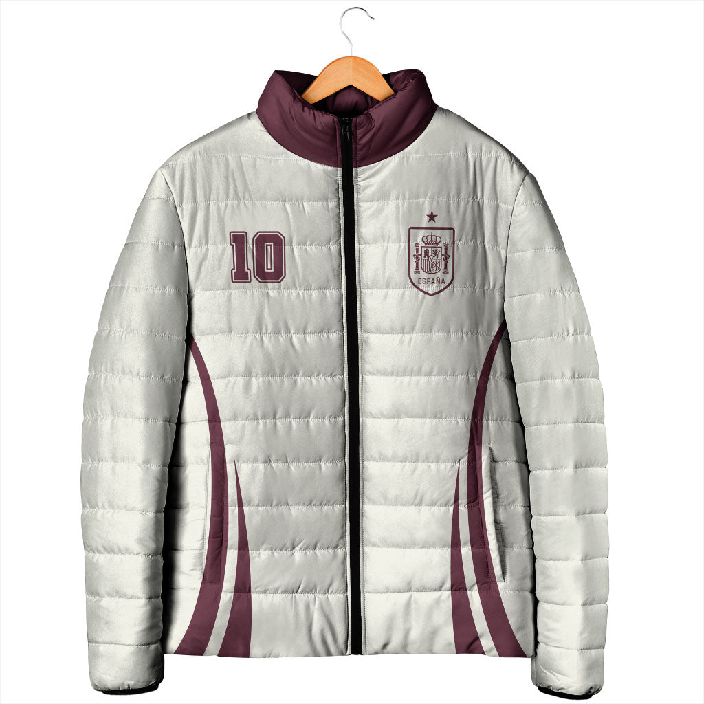 Custom World Football 2026 Spain Padded Jacket Come On Spain Beige Version
