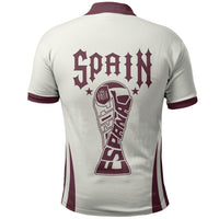 Custom World Football 2026 Spain Polo Shirt Come On Spain Beige Version